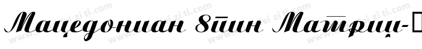 Macedonian 8pin Matrix字体转换